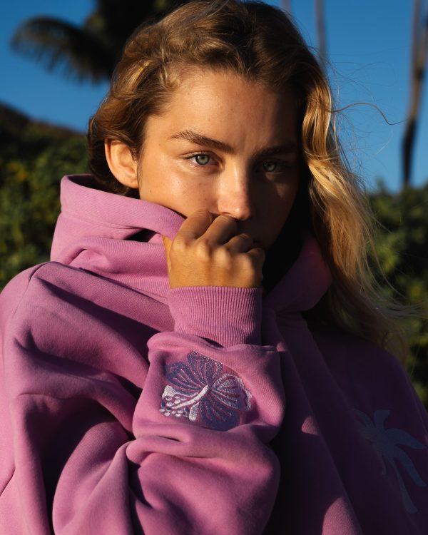 Everything Comes in Waves Hoodie in Açai