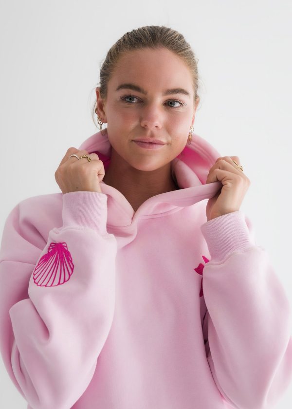 Hawaii Hibiscus Hoodie in Blush