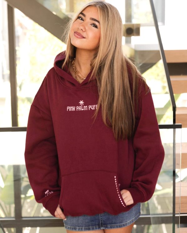 Live in the Moment Hoodie in Cherry