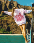 Hawaii Hibiscus Hoodie in Blush