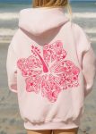 Hawaii Hibiscus Hoodie in Blush