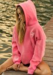 Hawaii Hibiscus Hoodie in Sonic Pink