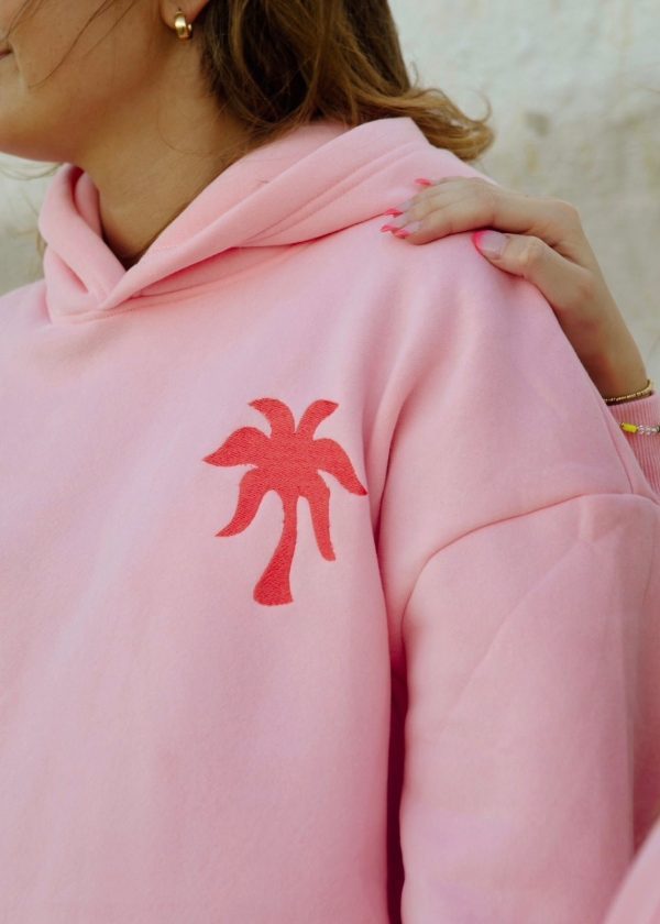 Everything Comes in Waves Hoodie in Pink